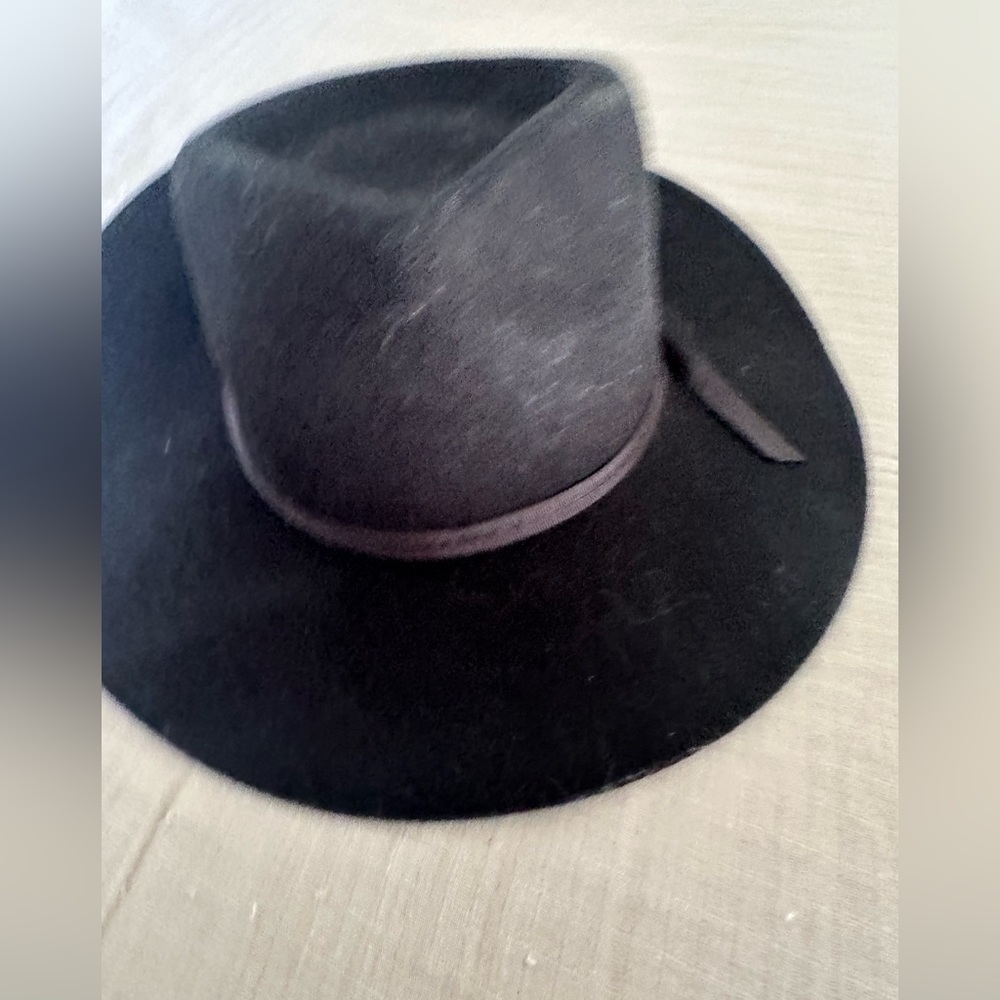 Lack of Color black wool rancher hat